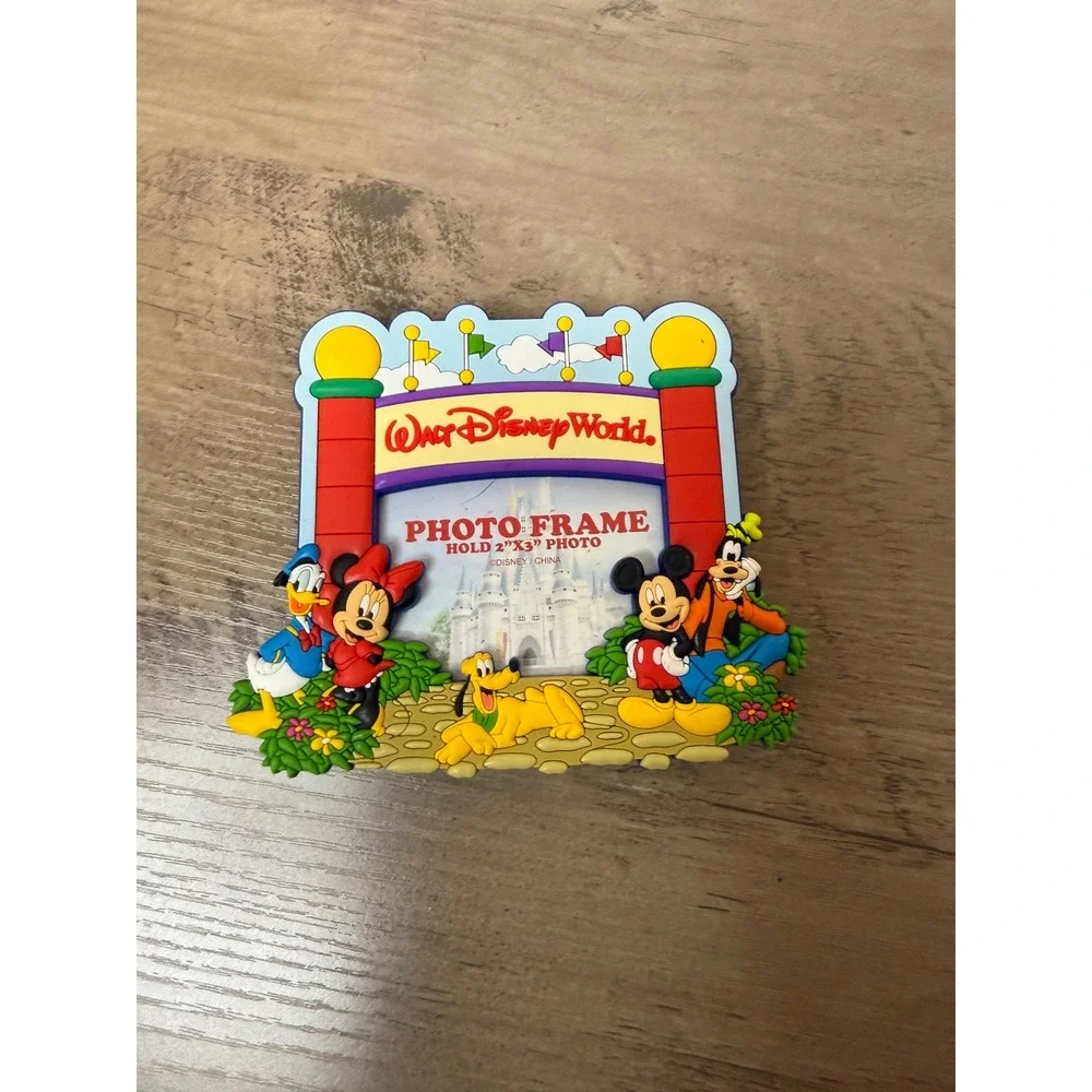 Disney Photo Frame Magnet Unisex OS Multi Excellent Mickey Mouse Souvenir 2x3